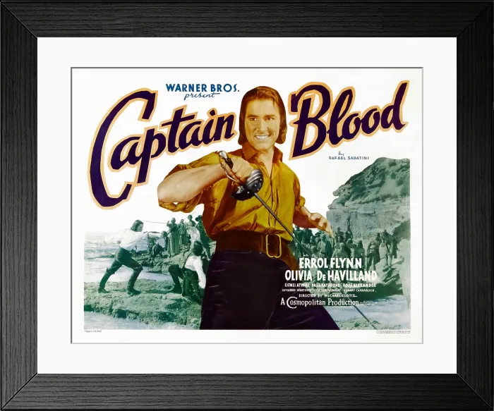 Framed Print : CAPTAIN BLOOD, Errol Flynn, 1935 Framed Print : CAPTAIN BLOOD, Errol Flynn, 1935