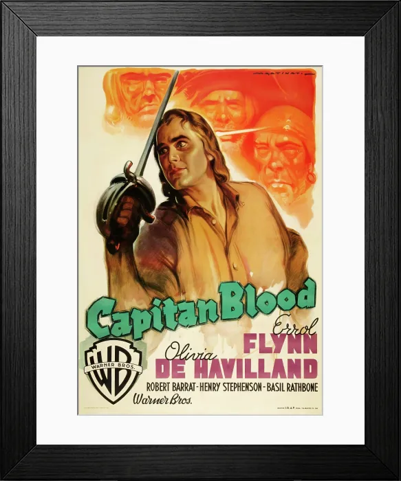 Framed Print : CAPTAIN BLOOD, (aka CAPITAN BLOOD), Errol Flynn, 1935