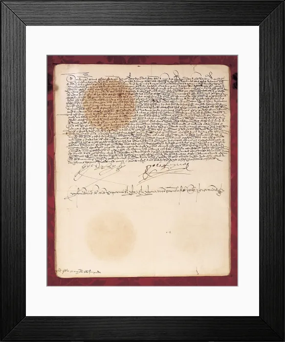 Framed Print : Spain (1493). Royal issue of the Catholic Monarchs. SPAIN. Madrid. Army Museum. AISA / Everett Collection**US SALES ONLY**