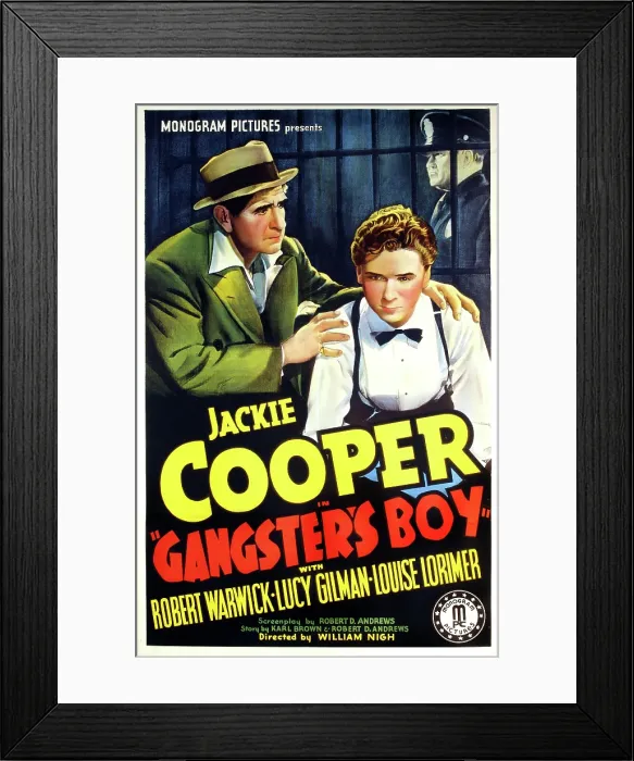 Framed Print : GANGSTER'S BOY, US poster art, foreground from left: Robert Warwick, Jackie Cooper, 1938 Framed Print : GANGSTER'S BOY, US poster art, foreground from left: Robert Warwick, Jackie Cooper, 1938