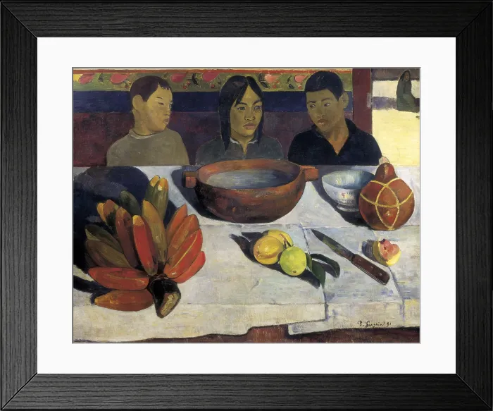 Framed Print : GAUGUIN, Paul (1848-1903). The Meal or The Bananas. 1891. Post-Impressionism. Oil on canvas. FRANCE. Paris. Muse d'Orsay (Orsay Museum)
