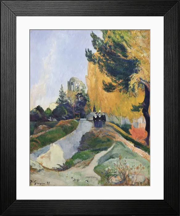 Framed Print : GAUGUIN, Paul (1848-1903). The Alyscamps, Arles. 1888. Ancient Roman necropolis with the romanesque church of Saint-Honorat in Arles, where he painted with Van Gogh. Symbolism Framed Print : GAUGUIN, Paul (1848-1903). The Alyscamps, Arles. 1888. Ancient Roman necropolis with the romanesque church of Saint-Honorat in Arles, where he painted with Van Gogh. Symbolism