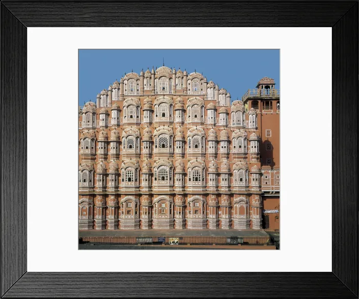 Framed Print : INDIA. RAJASTHAN. Jaipur. Hawa Mahal or Palace of the Winds, built in 1799 by order of the Maharaja Sawai Pratap Singh II. Hindu art. Architecture