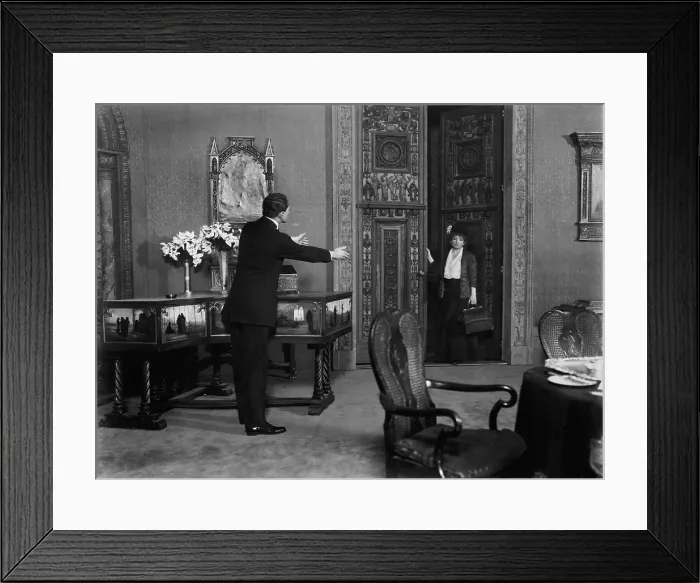 Framed Print : Scene from the play, THE HIGH ROAD, by Edward Sheldon, performed on Broadway in 1912