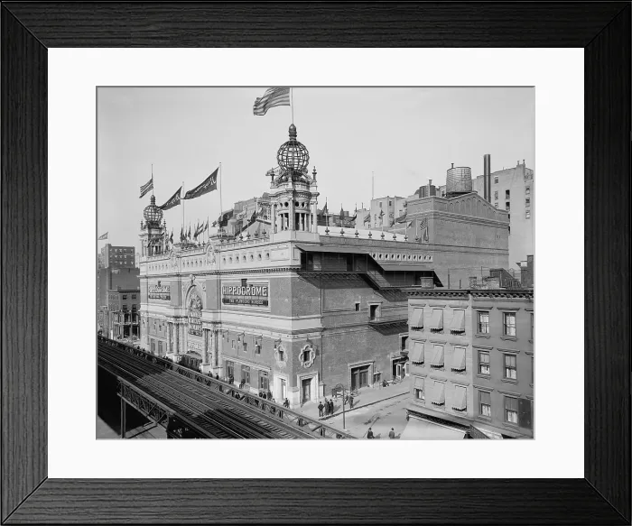 Framed Print : New York Hippodrome was a large NYC theatre with seating capacity of 5, 300 and state-of-the-art technology in 1909