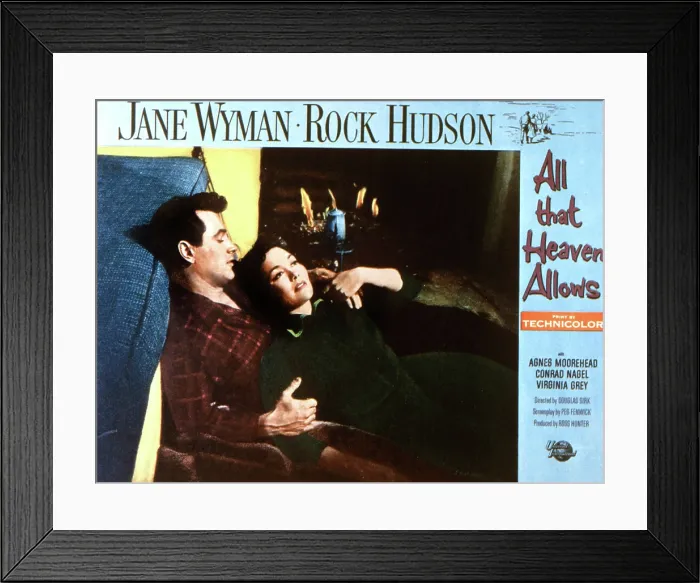 Framed Print : ALL THAT HEAVEN ALLOWS, Rock Hudson, Jane Wyman, 1955