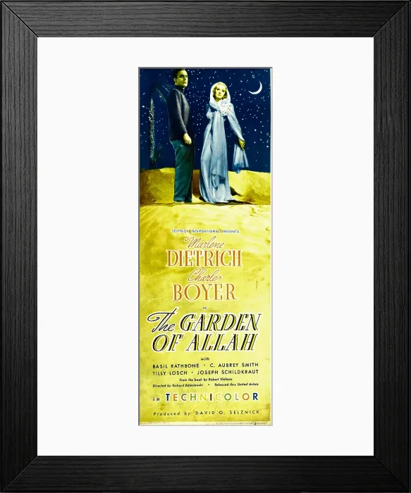 Framed Print : THE GARDEN OF ALLAH, from left: Charles Boyer, Marlene Dietrich, 1936
