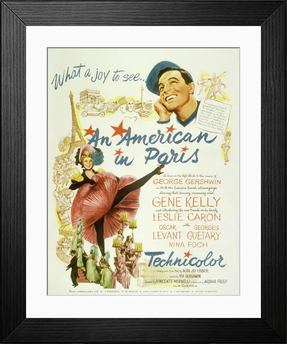 Framed Print : AN AMERICAN IN PARIS, Leslie Caron, Gene Kelly, 1951 Framed Print : AN AMERICAN IN PARIS, Leslie Caron, Gene Kelly, 1951