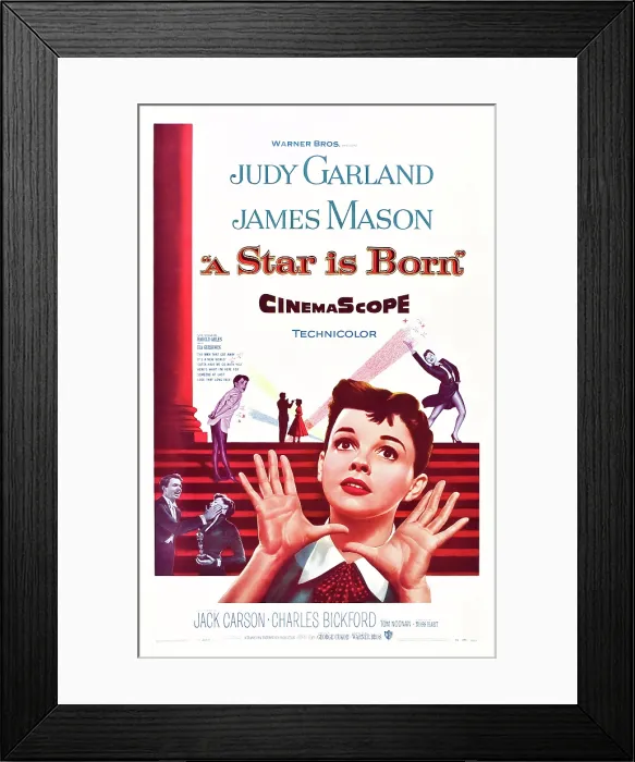 Framed Print : A STAR IS BORN, US poster art, Judy Garland, 1954 Framed Print : A STAR IS BORN, US poster art, Judy Garland, 1954