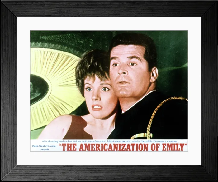 Framed Print : THE AMERICANIZATION OF EMILY, Julie Andrews, James Garner, 1964 Framed Print : THE AMERICANIZATION OF EMILY, Julie Andrews, James Garner, 1964