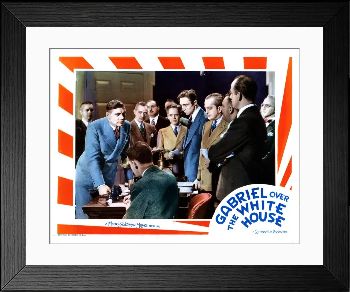 Framed Print : GABRIEL OVER THE WHITE HOUSE, Walter Huston, Mischa Auer, C. Henry Gordon, 1933