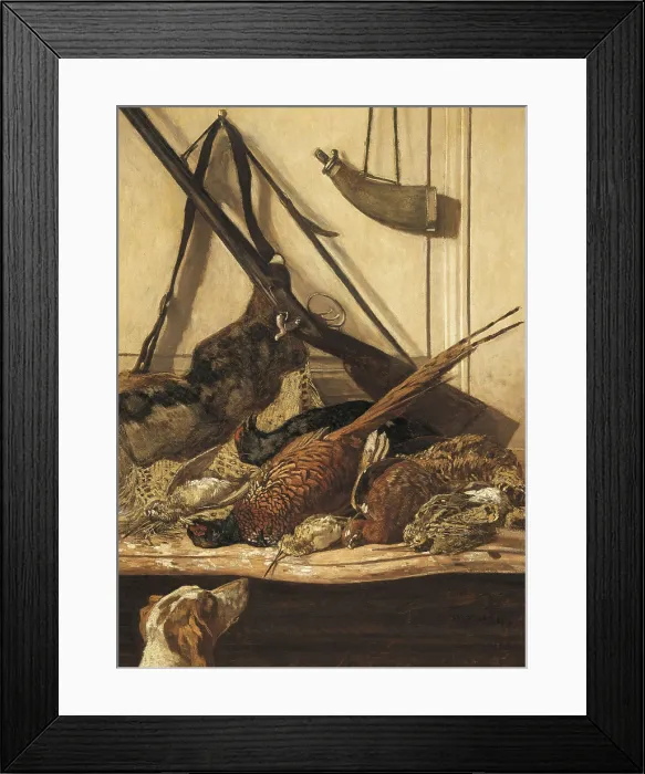 Framed Print : MONET, Claude (1840-1926). Hunting Trophies. 1862. Impressionism. Oil on canvas. FRANCE. Paris. Muse d'Orsay (Orsay Museum). AISA / Everett Collection**US SALES ONLY**
