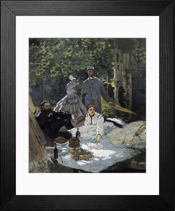 Framed Print : MONET, Claude (1840-1926). Dejeuner sur L'Herbe, Chailly (The Luncheon on the Grass). 1865 - 1866 Framed Print : MONET, Claude (1840-1926). Dejeuner sur L'Herbe, Chailly (The Luncheon on the Grass). 1865 - 1866