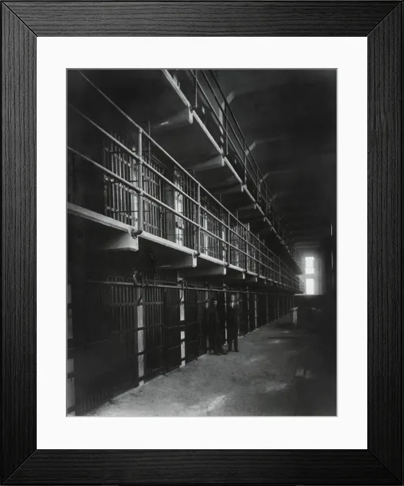 Framed Print : Cell Room of the new US Military Prison, Alcatraz, CA, March 20, 1911. From August 11, 1934 until March 21, 1963, it was a maximum security Federal Penitentiary (BSLOC_2018_1_170) Framed Print : Cell Room of the new US Military Prison, Alcatraz, CA, March 20, 1911. From August 11, 1934 until March 21, 1963, it was a maximum security Federal Penitentiary (BSLOC_2018_1_170)