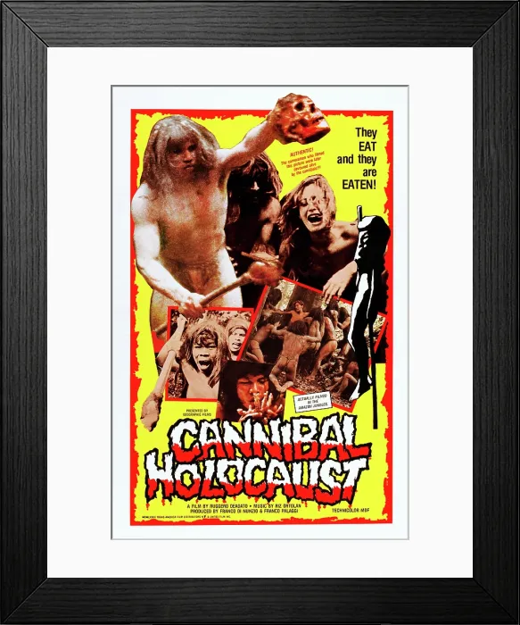 Framed Print : CANNIBAL HOLOCAUST, US poster art, 1980. Trans American Films  / Courtesy Everett Collection