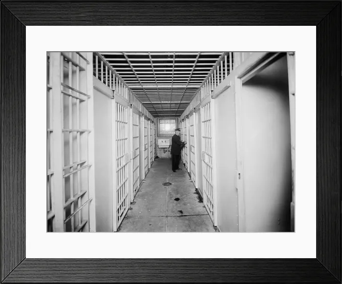 Framed Print : New Tenderloin Police Station, c. 1910, in what was the entertainment and red-light district in west Mid-Manhattan at the turn of the 20th century (BSLOC_2018_1_171)