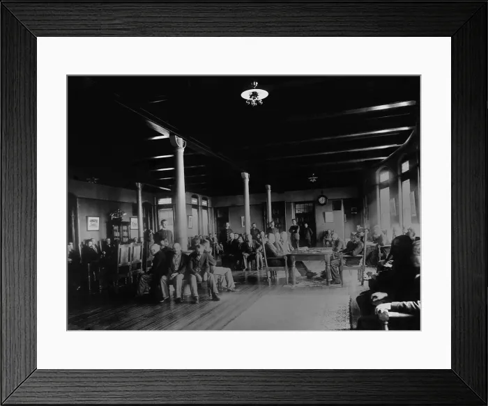 Framed Print : Men's room at Matteawan State Hospital for the Criminally Insane, c. 1910 Framed Print : Men's room at Matteawan State Hospital for the Criminally Insane, c. 1910