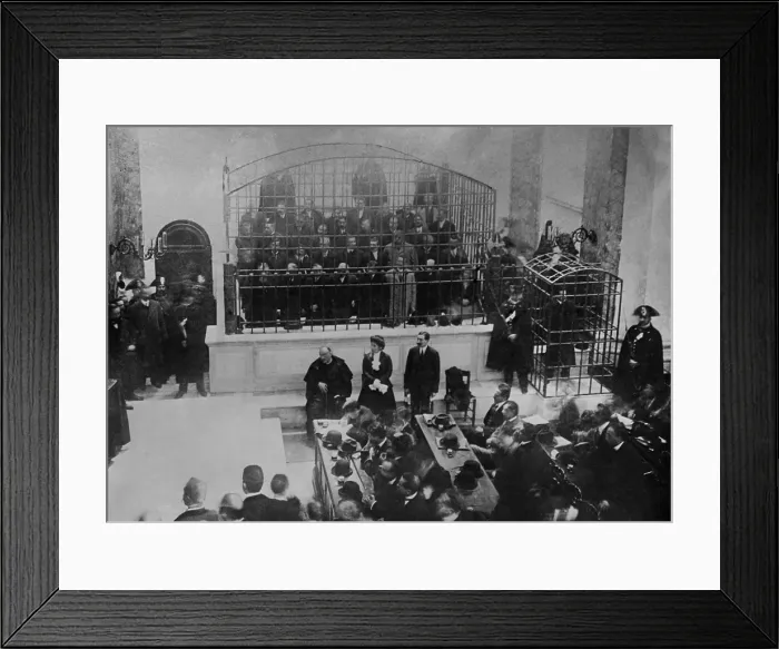Framed Print : The Camorra trial in Viterbo began as a double murder trial against Enrico Alfano, but expanded to an expose of the Camorra, the crime syndicate in Campania