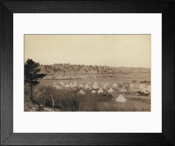 Framed Print : General Brook's Camp near Pine Ridge, S.D. Jan. 17, 1891