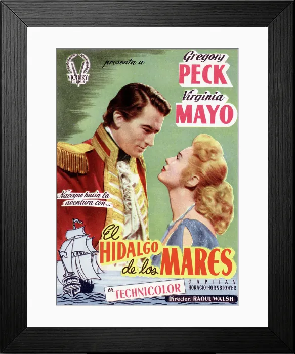 Framed Print : CAPTAIN HORATIO HORNBLOWER, Gregory Peck, Virginia Mayo, 1951