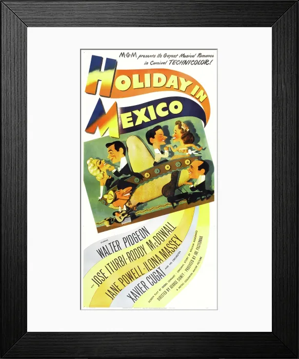 Framed Print : HOLIDAY IN MEXICO, US poster, top row from left: Ilona Massey, Walter Pidgeon, Roddy McDowall, Jane Powell, bottom row from left: Xavier Cugat, Jose Iturbi, 1946 Framed Print : HOLIDAY IN MEXICO, US poster, top row from left: Ilona Massey, Walter Pidgeon, Roddy McDowall, Jane Powell, bottom row from left: Xavier Cugat, Jose Iturbi, 1946