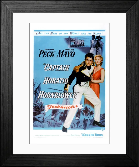 Framed Print : CAPTAIN HORATIO HORNBLOWER, Gregory Peck, Virginia Mayo, 1951 Framed Print : CAPTAIN HORATIO HORNBLOWER, Gregory Peck, Virginia Mayo, 1951