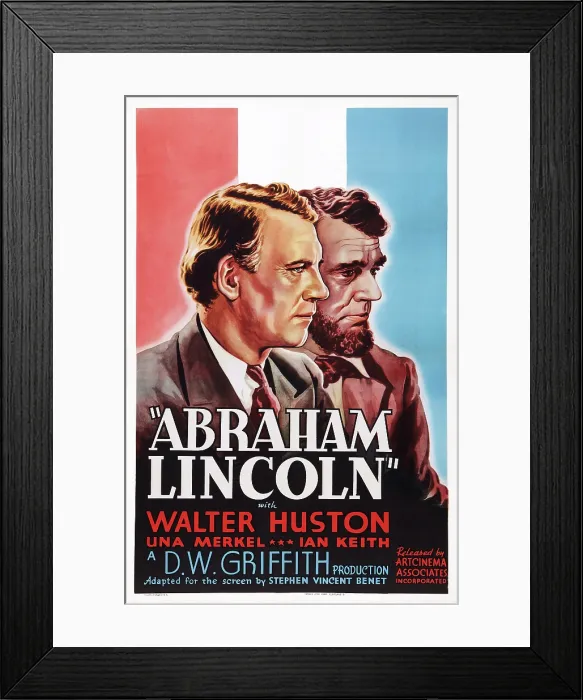Framed Print : ABRAHAM LINCOLN, US poster art, Walter Huston, 1930