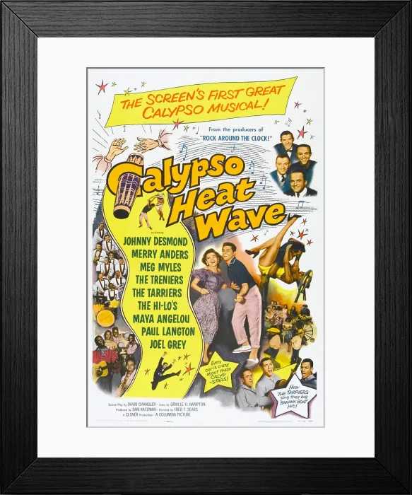 Framed Print : CALYPSO HEAT WAVE, US poster art, The Tarriers (bottom right), 1957