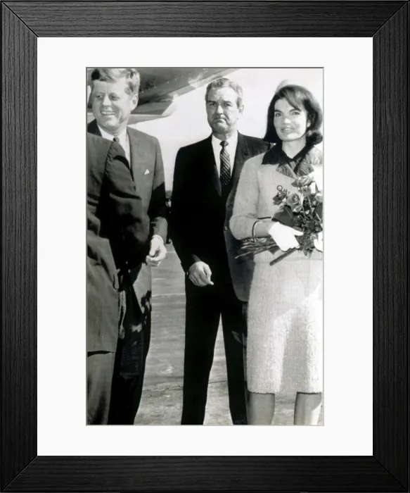 Framed Print : John and Jackie Kennedy, Gov. Connolly in Dallas, 11 / 22 / 1963. Courtesy: CSU Archives  /  Everett Collection