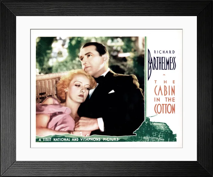 Framed Print : THE CABIN IN THE COTTON, lobbycard, from left: Bette Davis, Richard Barthelmess, 1932