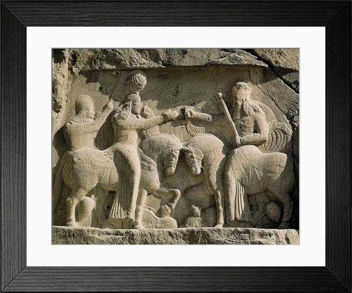 Framed Print : Investiture of Ardashir I. 3rd c. IRAN. Naqsh-e Rustam. Persian art. Sasanian art. Relief on rock. AISA / Everett Collection**US SALES ONLY** Framed Print : Investiture of Ardashir I. 3rd c. IRAN. Naqsh-e Rustam. Persian art. Sasanian art. Relief on rock. AISA / Everett Collection**US SALES ONLY**
