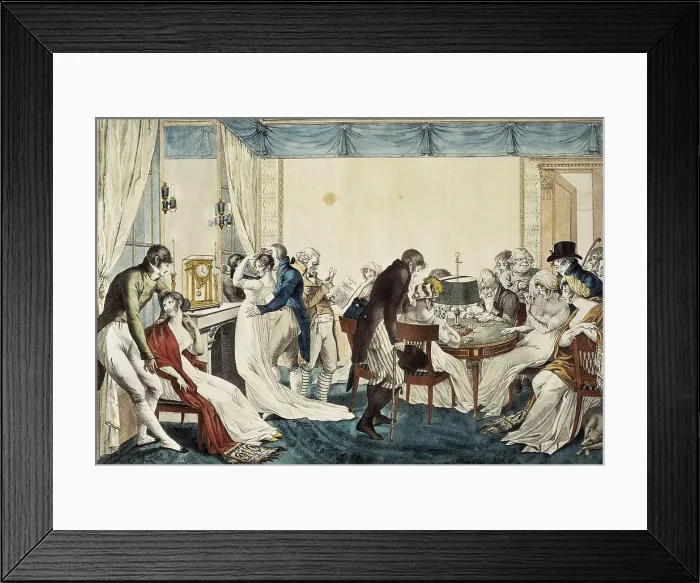 Framed Print : BOSIO, Jean Franois (1764-1827). La Bouillotte. 1798. Engraving. FRANCE. Paris. Muse Carnavalet (Carnavalet Museum). AISA / Everett Collection**US SALES ONLY**