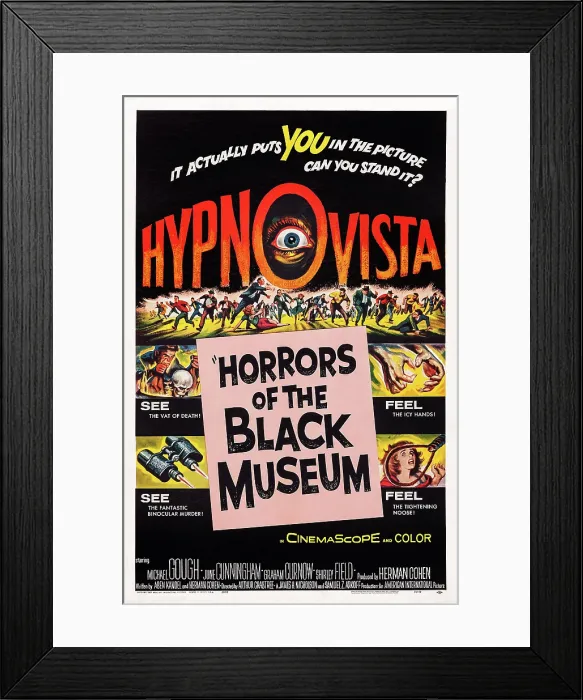 Framed Print : HORRORS OF THE BLACK MUSEUM, US poster art, 1959