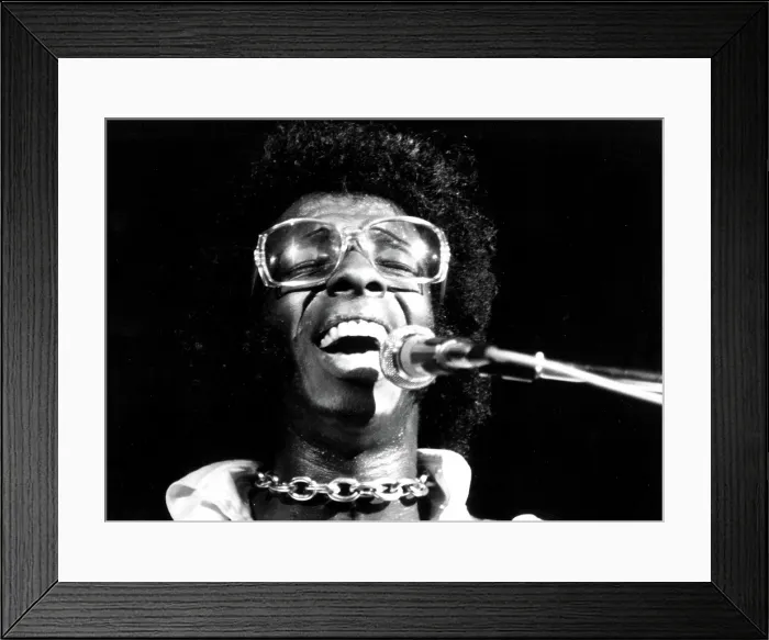 Framed Print : WOODSTOCK, Sly Stone of Sly and the Family Stone, 1970, performance at music concert Framed Print : WOODSTOCK, Sly Stone of Sly and the Family Stone, 1970, performance at music concert