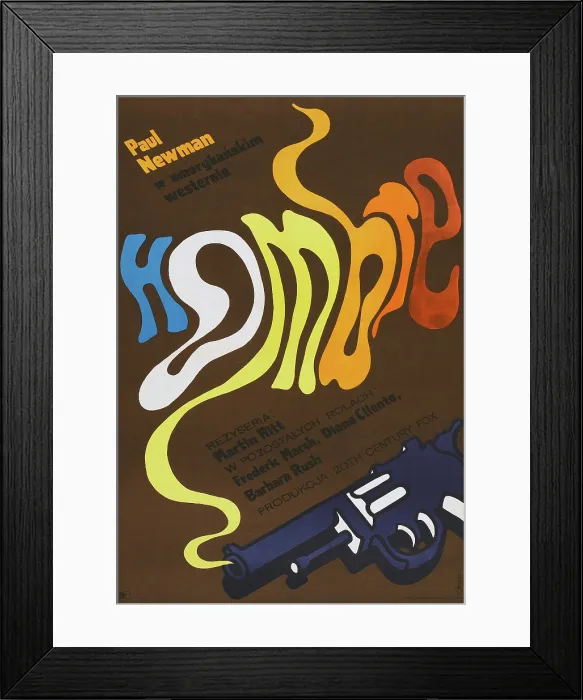 Framed Print : HOMBRE, Polish poster, 1967, TM & Copyright 20th Century Fox Film Corp. / courtesy Everett Collection