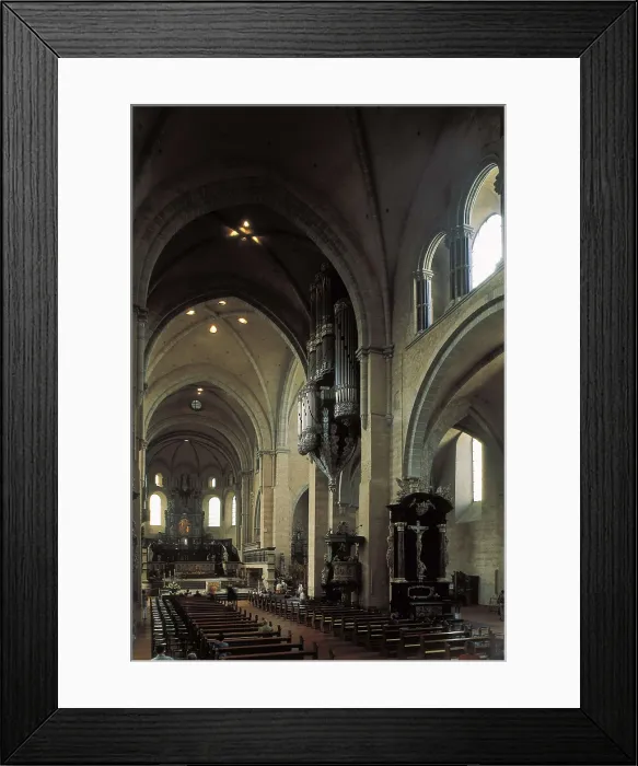 Framed Print : St. Peter's Cathedral. 11th c. GERMANY. RHINELAND-PALATINATE. Trier. Main nave. Romanesque art. AISA / Everett Collection**US SALES ONLY**