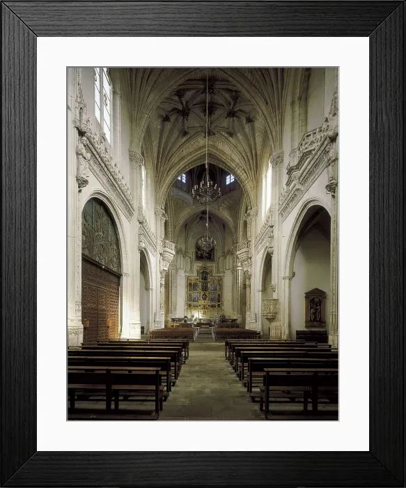 Framed Print : GUAS, Juan (1430-1496). Church of Saint John of the Kings. ca. 1477-1494. SPAIN. Toledo. Monastery of San Juan de los Reyes. Main nave. Gothic art. Architecture