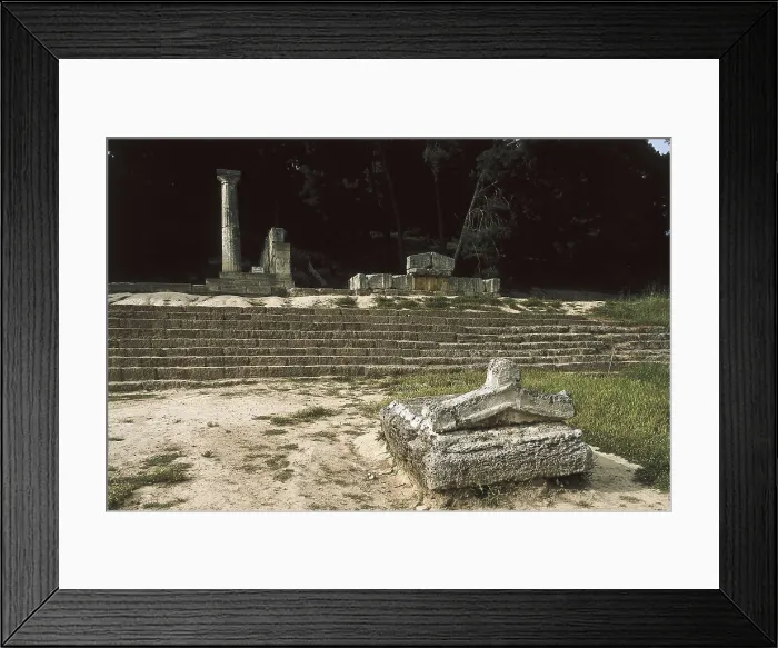Framed Print : GREECE. WESTERN GREECE. ELIS. Olympia. Treasury Chambers (7th-5th c. BC), where the offerings were deposited. Archaic Greek art. AISA / Everett Collection**US SALES ONLY**