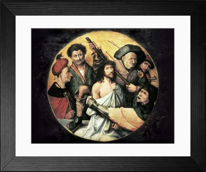 Framed Print : Bosch, Hieronymus Van Aeken, called (1450-1516). Thorn Coronation. 1510. SPAIN. San Lorenzo de El Escorial. Royal Monastery of San Lorenzo de El Escorial. Flemish art