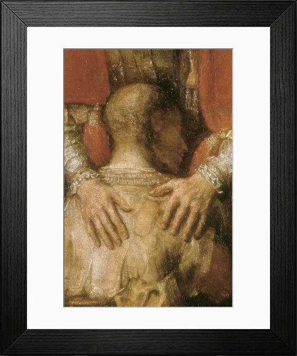 Framed Print : REMBRANDT, Harmenszoon van Rijn, called (1606-1669). Return of the Prodigal Son. 1668. Baroque art. Oil on canvas. RUSSIA. Saint Petersburg. State Hermitage Museum