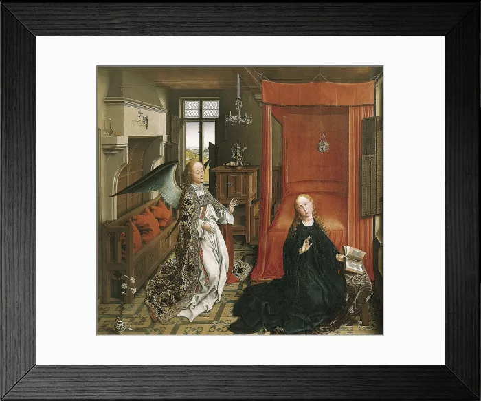 Framed Print : WEYDEN, Rogier van der (1400-1464). The Annunciation. 1449 - 1464. International gothic. Oil on wood. FRANCE. Paris. Louvre Museum. AISA / Everett Collection**US SALES ONLY**