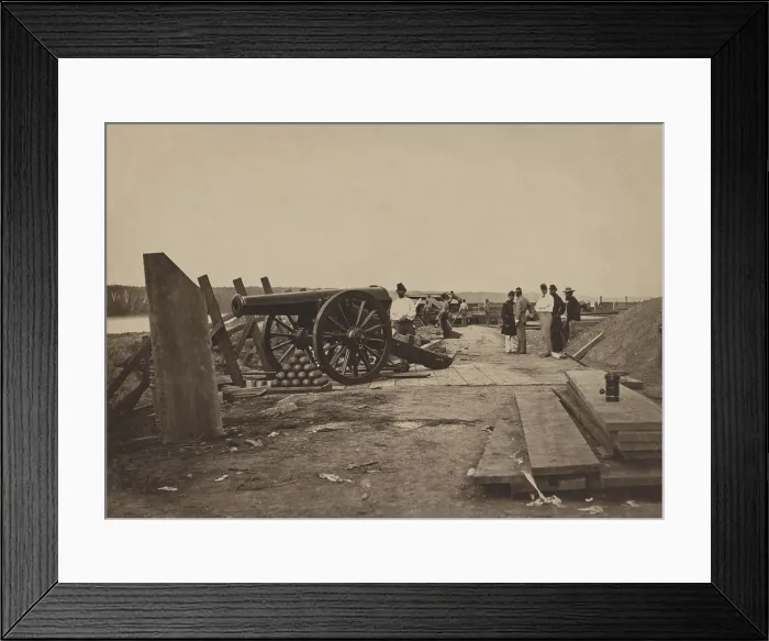 Framed Print : Union battery at Fort Defiance, with guns facing the Ohio River, at Cairo, Illinois, in 1861 Framed Print : Union battery at Fort Defiance, with guns facing the Ohio River, at Cairo, Illinois, in 1861