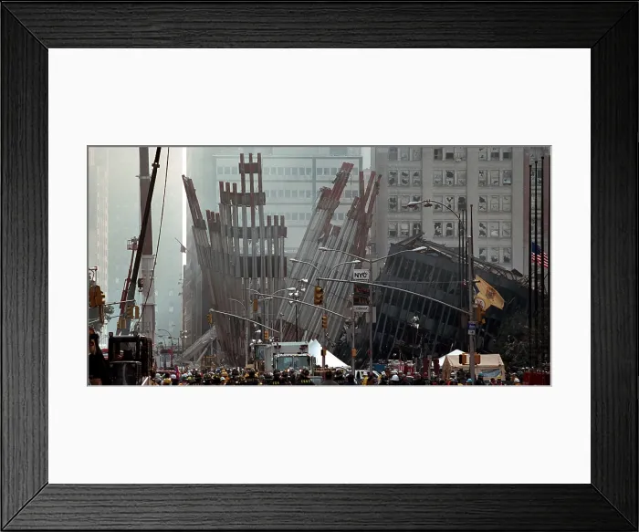 Framed Print : Remains of the World Trade Center on Friday, Sept. 14, 2001 Framed Print : Remains of the World Trade Center on Friday, Sept. 14, 2001