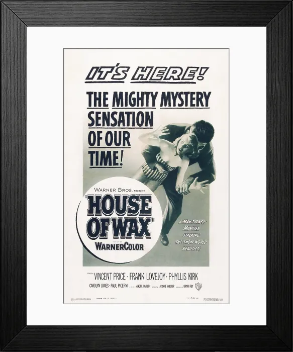 Framed Print : HOUSE OF WAX, US poster, 1953