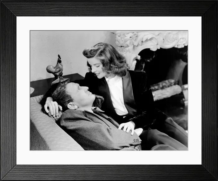 Framed Print : WOMAN OF THE YEAR, from left, Spencer Tracy, Katharine Hepburn, 1942 Framed Print : WOMAN OF THE YEAR, from left, Spencer Tracy, Katharine Hepburn, 1942
