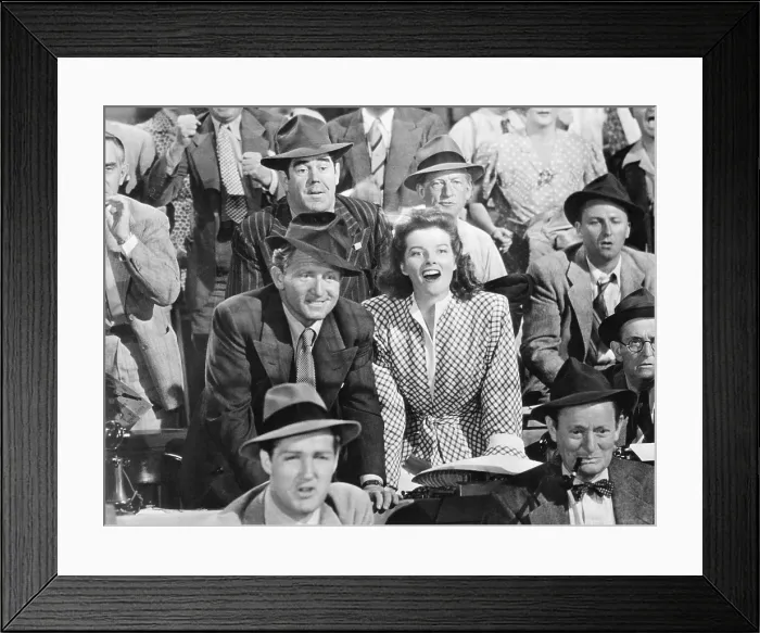 Framed Print : WOMAN OF THE YEAR, Spencer Tracy, Katharine Hepburn, 1942