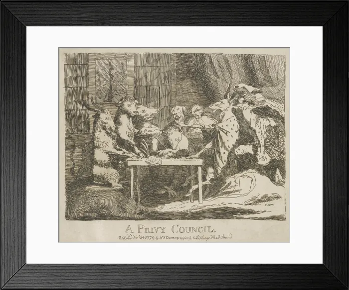Framed Print : A Privy Council, 1779