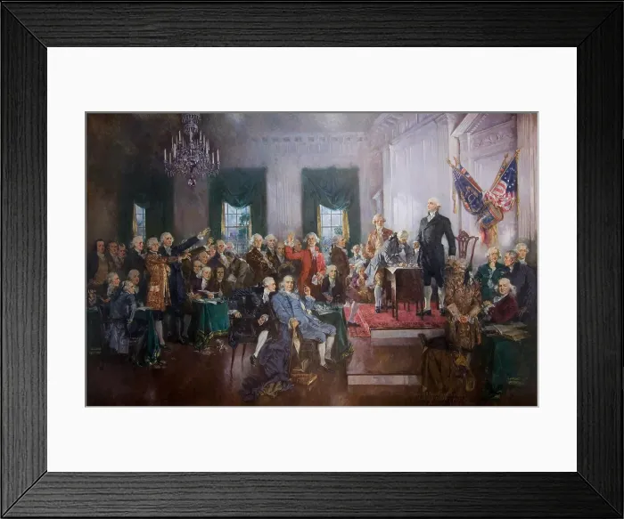 Framed Print : American Revolution. Signing of the Constitution, painting by Howard Chandler Christy, 1940, located in the US Capitol