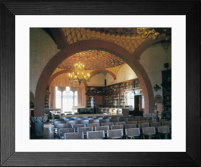 Framed Print : DOMENECH I ROURA, Pere (1881-1962); DOMENECH I MONTANER, Lluis (1850-1923). Hospital de la Santa Creu i de Sant Pau (Saint Paul's and Holy Cross Hospital). SPAIN. CATALONIA