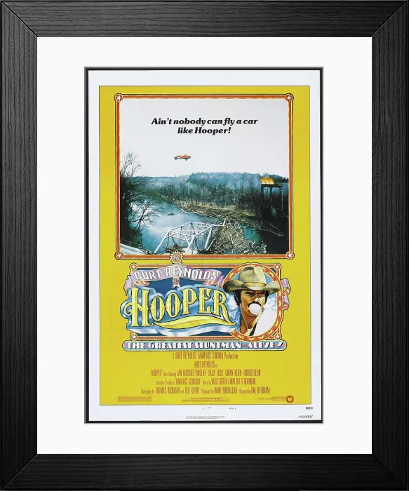 Framed Print : HOOPER, US poster, Burt Reynolds, 1978, Warner Brothers / courtesy Everett Collection Framed Print : HOOPER, US poster, Burt Reynolds, 1978, Warner Brothers / courtesy Everett Collection